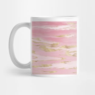 Gold Pink Marble Abstract Painting Mug